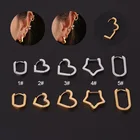 Серьги-кольца женские из нержавеющей стали в форме сердца с пентаграммой, 1 шт.