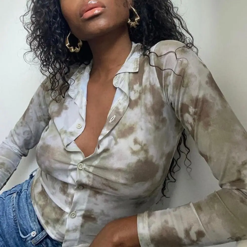 Женский сетчатый кроп топ на пуговицах сексуальная облегающая Клубная одежда y2k