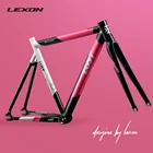 Комплект рамок для шоссейного велосипеда LEXON AL6066, комплект Экстра светильник ких рамок для дорожного велосипеда, односкоростная рама для дорожного велосипеда с карбоновой вилкой, 2022