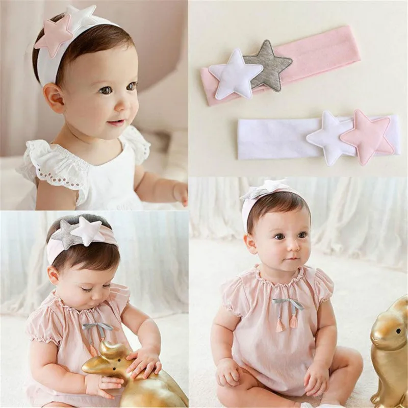 

Baby Girls Cute Star Soft Toddler Headband Infant Kids Pentagram Headband Headwear Hair Accessories