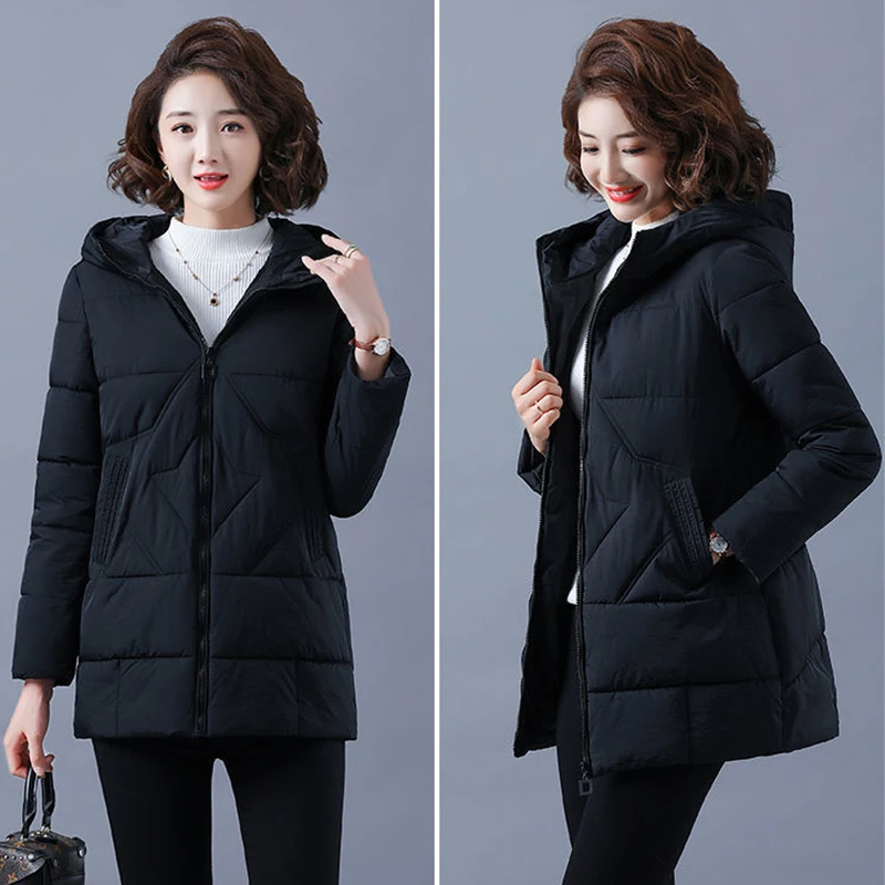 

Новинка 2021, женская зимняя куртка, Длинные теплые парки, женское утепленное пальто, парка с хлопковой подкладкой, куртка с капюшоном, верхня...