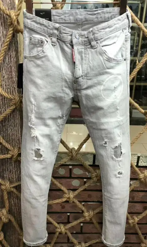 

2021 европейские итальянские брендовые джинсы DSQ, знаменитые дизайнерские рваные брюки, джинсы