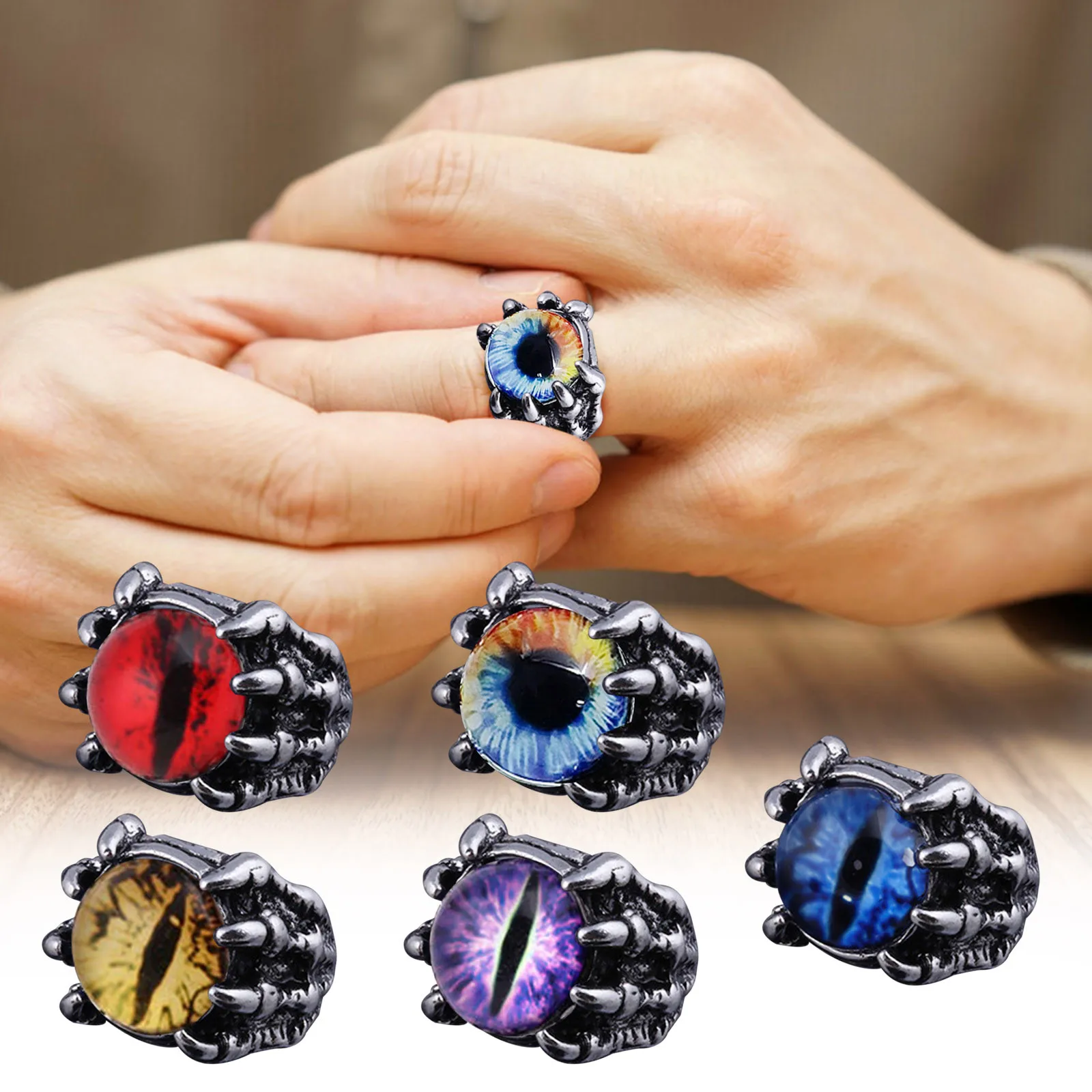 Кольцо змея дьявола мужское кольцо на палец с кристаллами ювелирные изделия