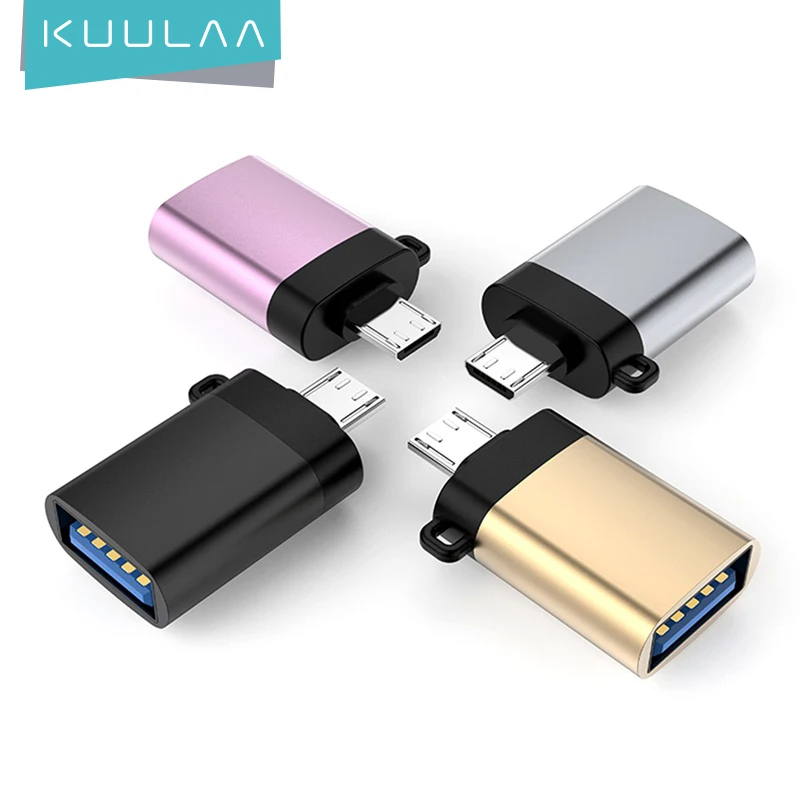 KUULAA OTG адаптер Micro USB к 3 0 папа женскому конвертеры кабели для Samsung Xiaomi Huawei LG Sony |