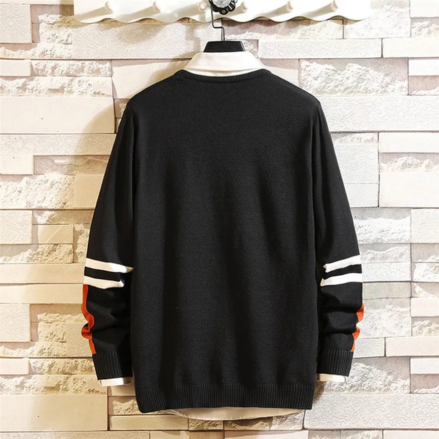 Мужские свитера осень 2019 новый пуловер с круглым воротником Мужская брендовая