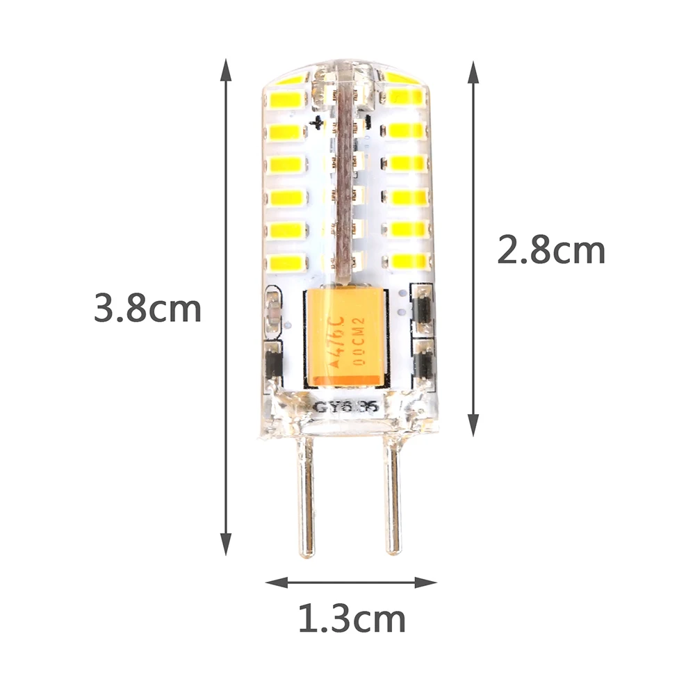 GY6.35 светоизлучающая Диодная лампочка AC/DC12V 2W 350lm 48-3014SMD галогенная лампочка-кукуруза Хрустальная люстра
