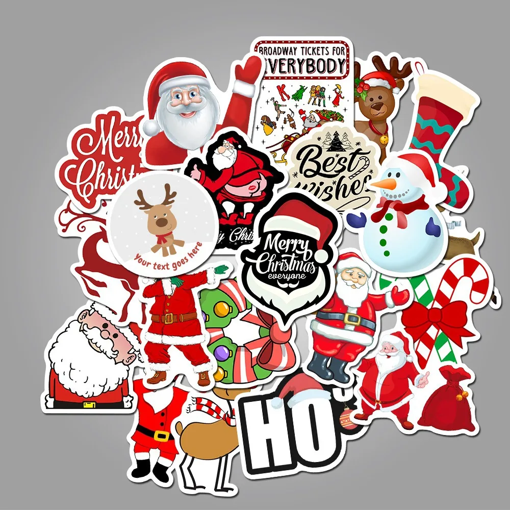 Новинка 50 шт./лот Рождество Санта Клаус лось не повторяющийся багаж компьютер