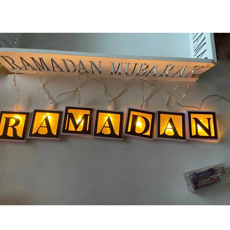 

2021 New Ramadan decoration Ramadan Mubarak decoration for home Muslim party decoration Ramadan gift holiday LED string lights