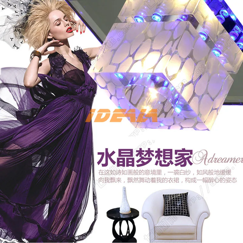 

2016 Lamparas De Techo Colgante Abajur 9w Artic For Creative Decoration Led Ceiling Light For Corridor Crystal Lamp Living Room
