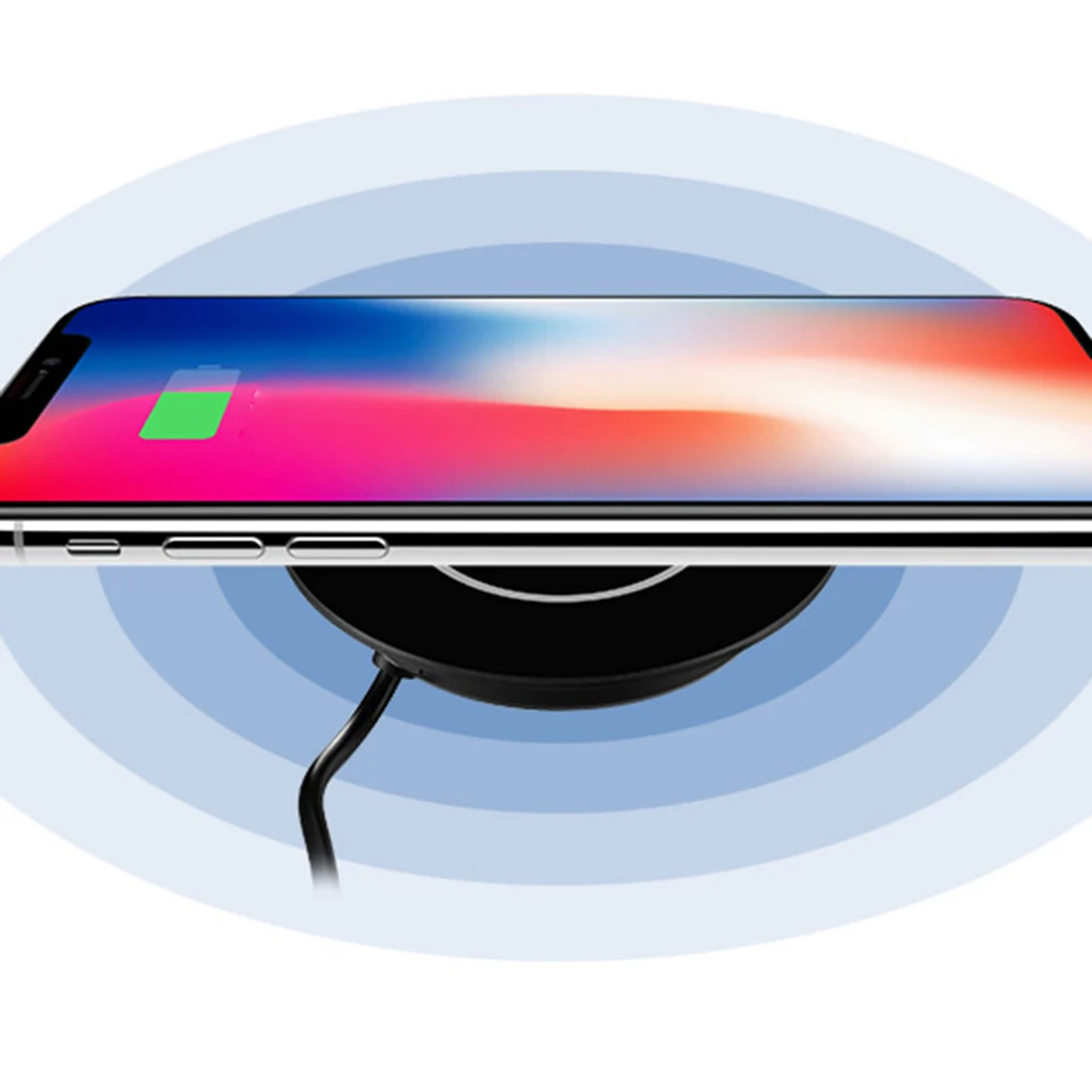 Elenxs Qi Беспроводное зарядное устройство настольная Замена для iPhone/XS/XR для samsung S9 встроенная мебель офисное зарядное устройство