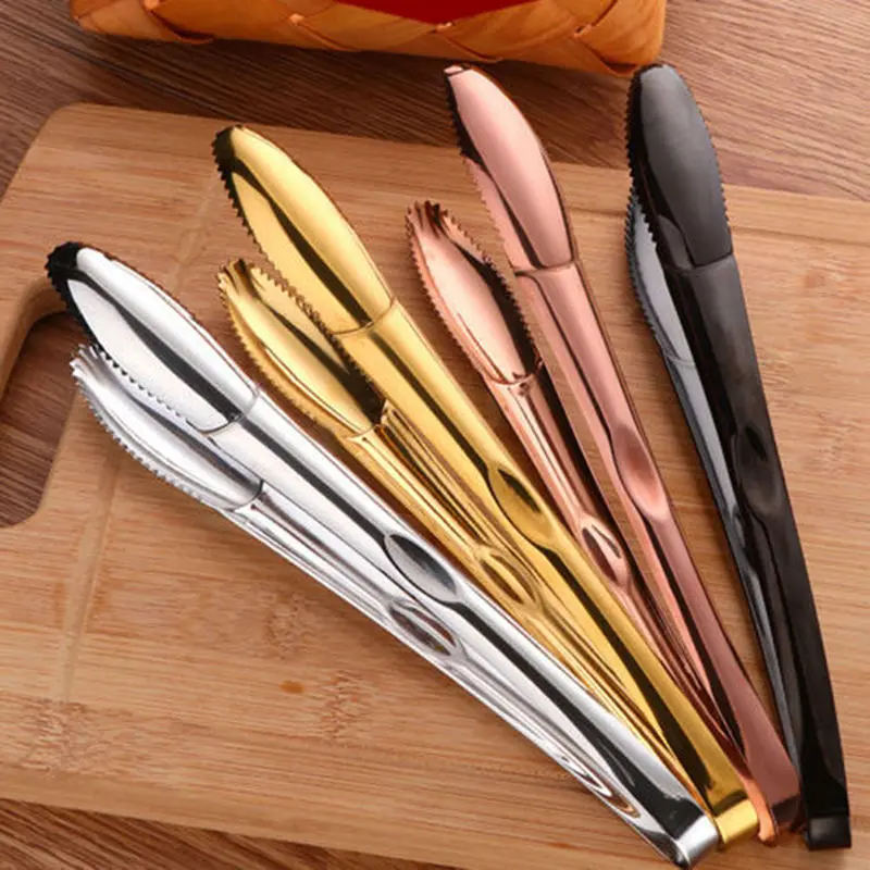 Новинка щипцы для еды из нержавеющей стали зажим барбекю антипригарные