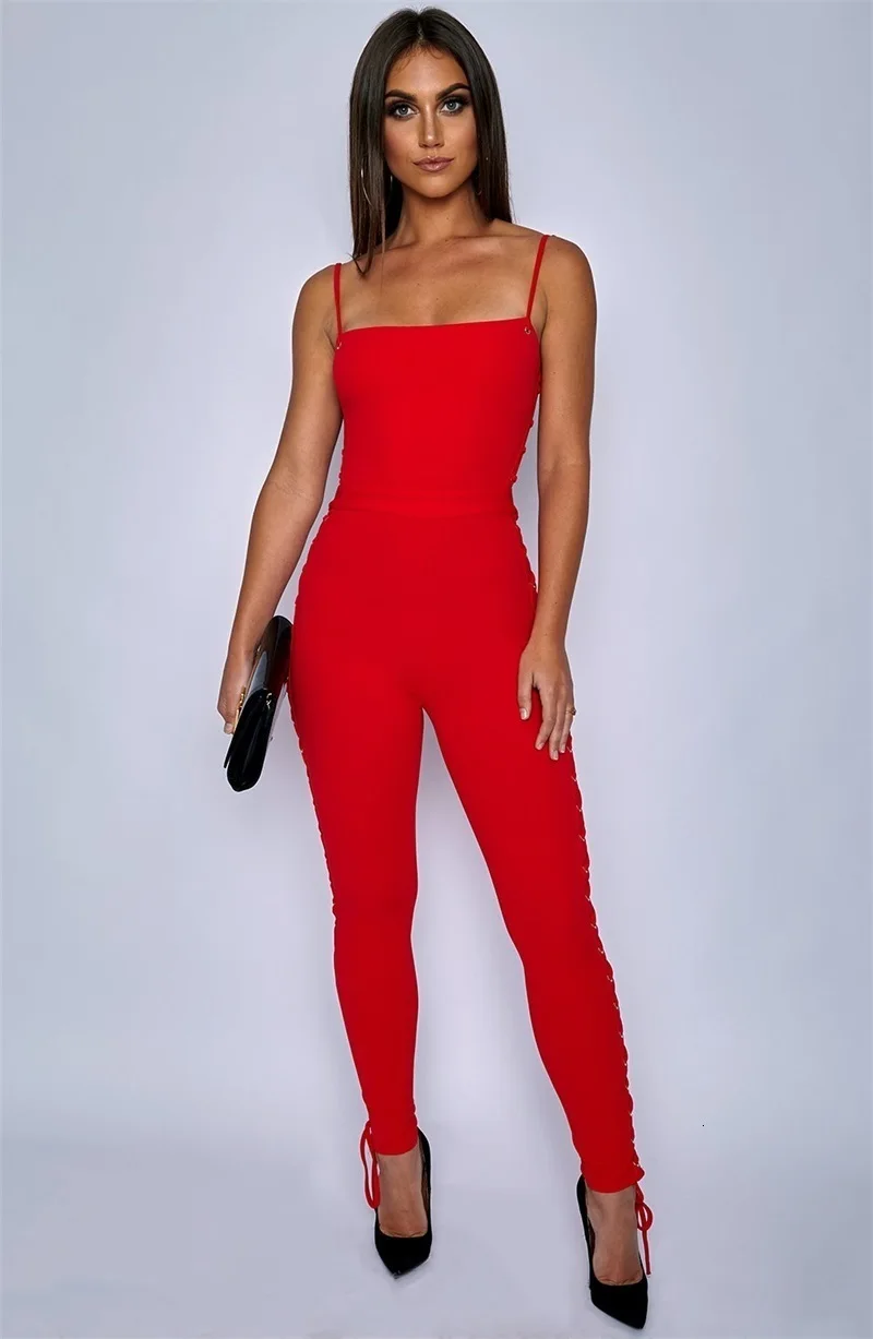 Ohvera Длинный комбинезон Bodycon с повязкой для Для женщин летние комбинезоны Для женщин s Комбинезон Элегантные сексуальные комбинезоны для девочек