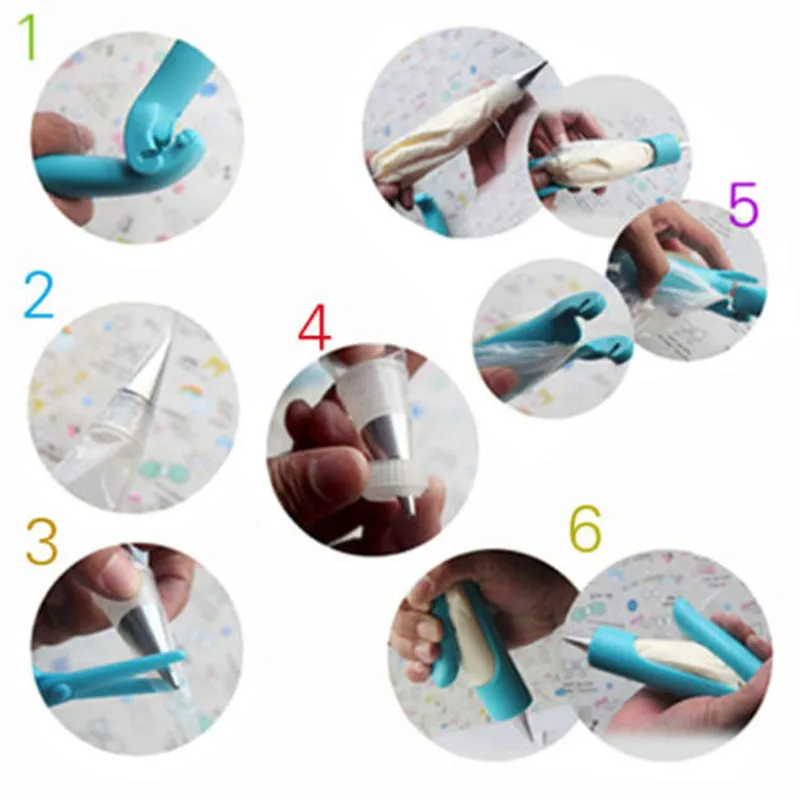 Pastry Icing Pen Cake Tools Piping Muffin Cake Decorators Kitchen Syringe Cream Tips Dessert Nozzle Accessories Tips Fondant Bag