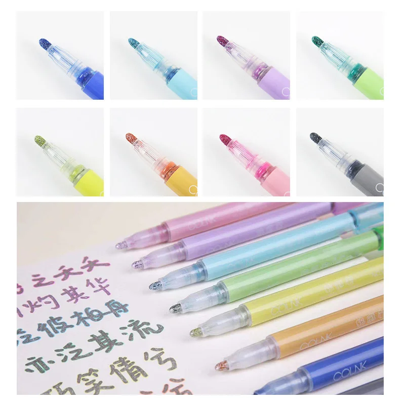 Художественные маркеры Flash Oil Ink Набор двусторонних маркеров для письма с толстым