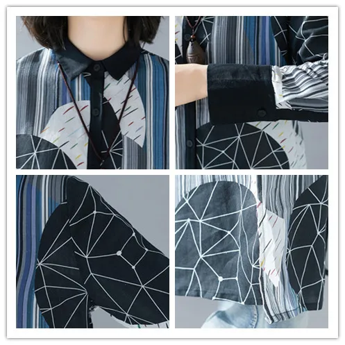 

Larde Size Casual Floral Print Vestido De Festa Estidos De Fiesta Fashion Button Up Womens Blouse Blusas De Mujer Verano 2019