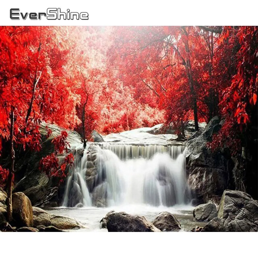 EverShine алмаз живопись вышивка крестом Водопад алмазная пейзаж полный квадрат