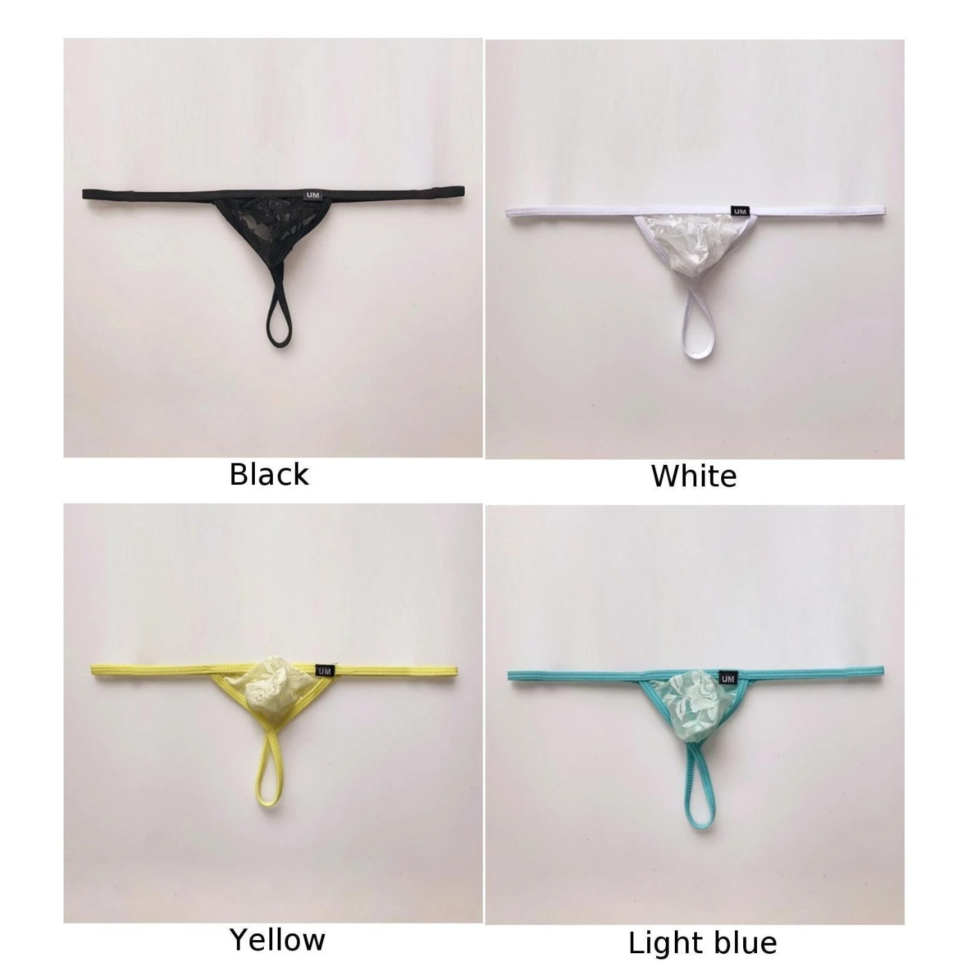 Men's Underwear Briefs Low Waist Underpants Fashion Lingerie Plus Size Lace Tongs |