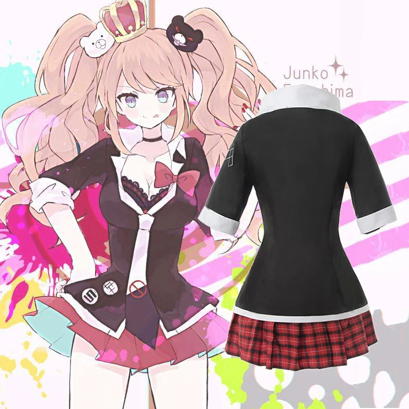 Женский костюм для косплея из аниме данганронпа: Trigger Happy Havoc парик JK джунко