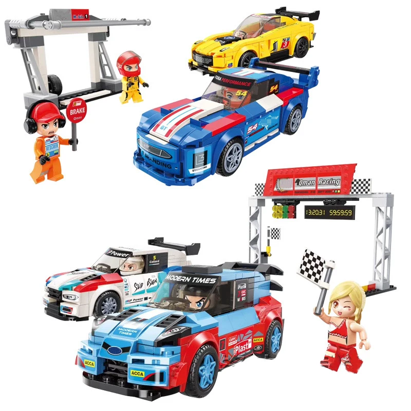 Скоростной чемпион совместимый с городской техникой гараж гоночный автомобиль