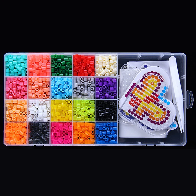 2000 шт 5 мм 20 цветов Fusing Beads набор Хама 3D пазл Perler игрушки с аксессуарами
