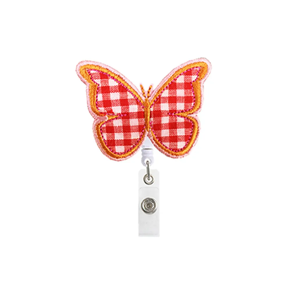 

4 Color Creative Cute Butterfly Retractable Nurse Badge Reel Clip Badge Holder Students Doctor Id Card Holder
