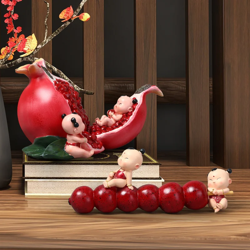 

Скандинавская Смола Duozi Duofu гранатовая скульптура украшения раннего рождения ваш ребенок гостиная спальня домашний декор свадебные подарк...