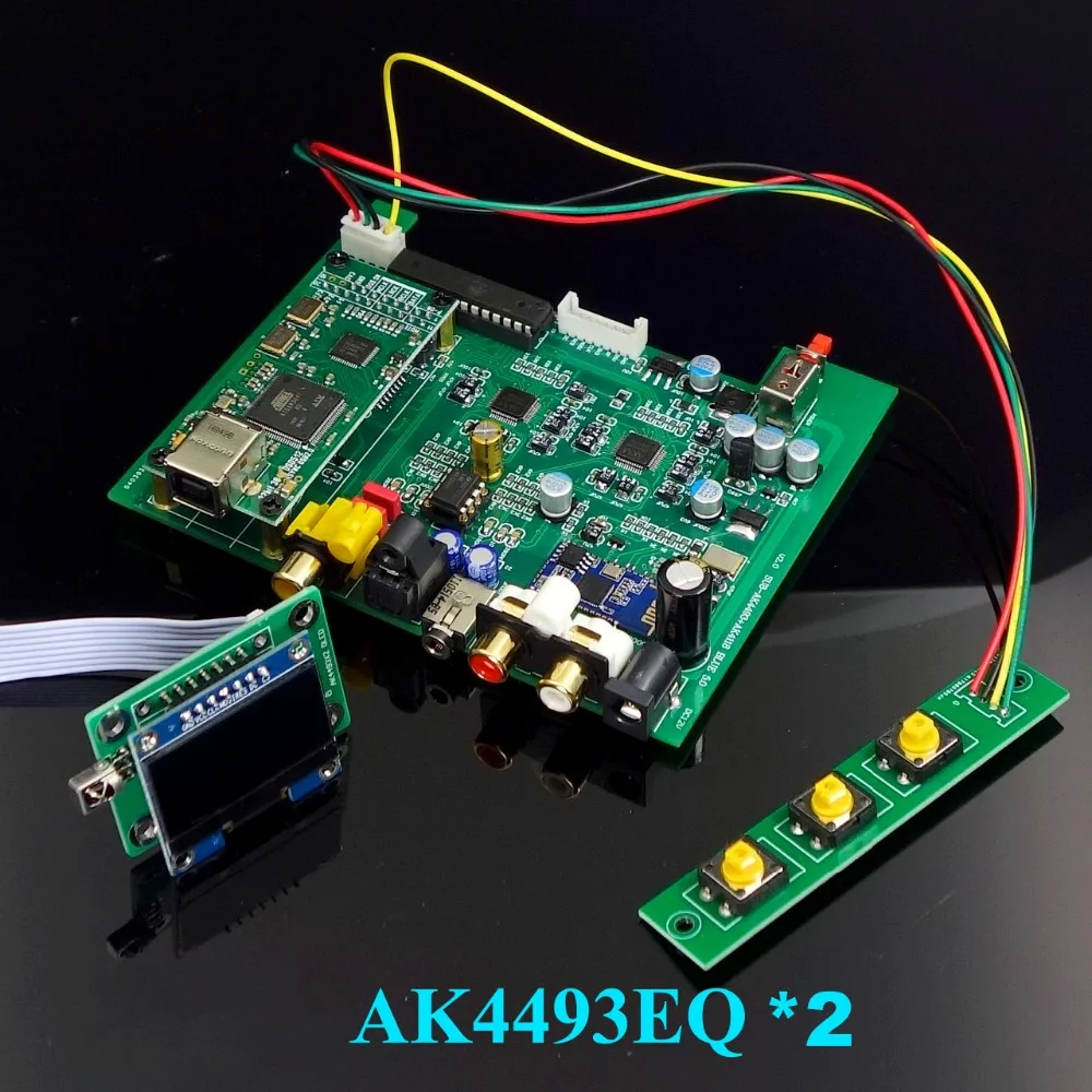 Двухъядерный AK4493 DSD USB оптический коаксиальный bluetooth 5 0 аудио декодер с OLED
