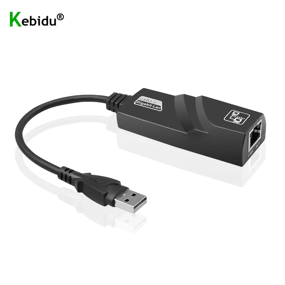 Сетевой адаптер KEBIDU USB 3 0 до 1000 Мбит/с Gigabit Ethernet RJ45 LAN 10/100/1000 Сетевая карта для ПК