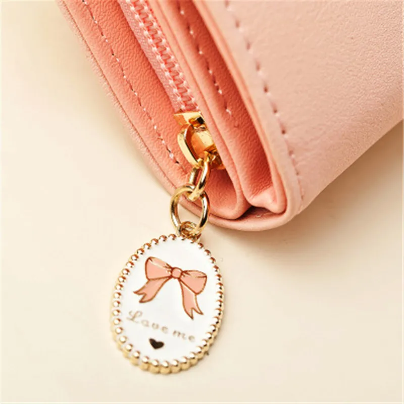 Женский милый кошелек с кошкой маленький на молнии для девочек брендовый