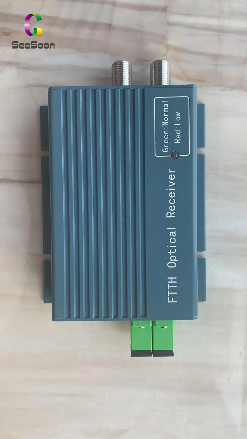 Оптоволоконный приемник алюминиевый CATV FTTH AGC SC APC дуплексный разъем с 2 выходными