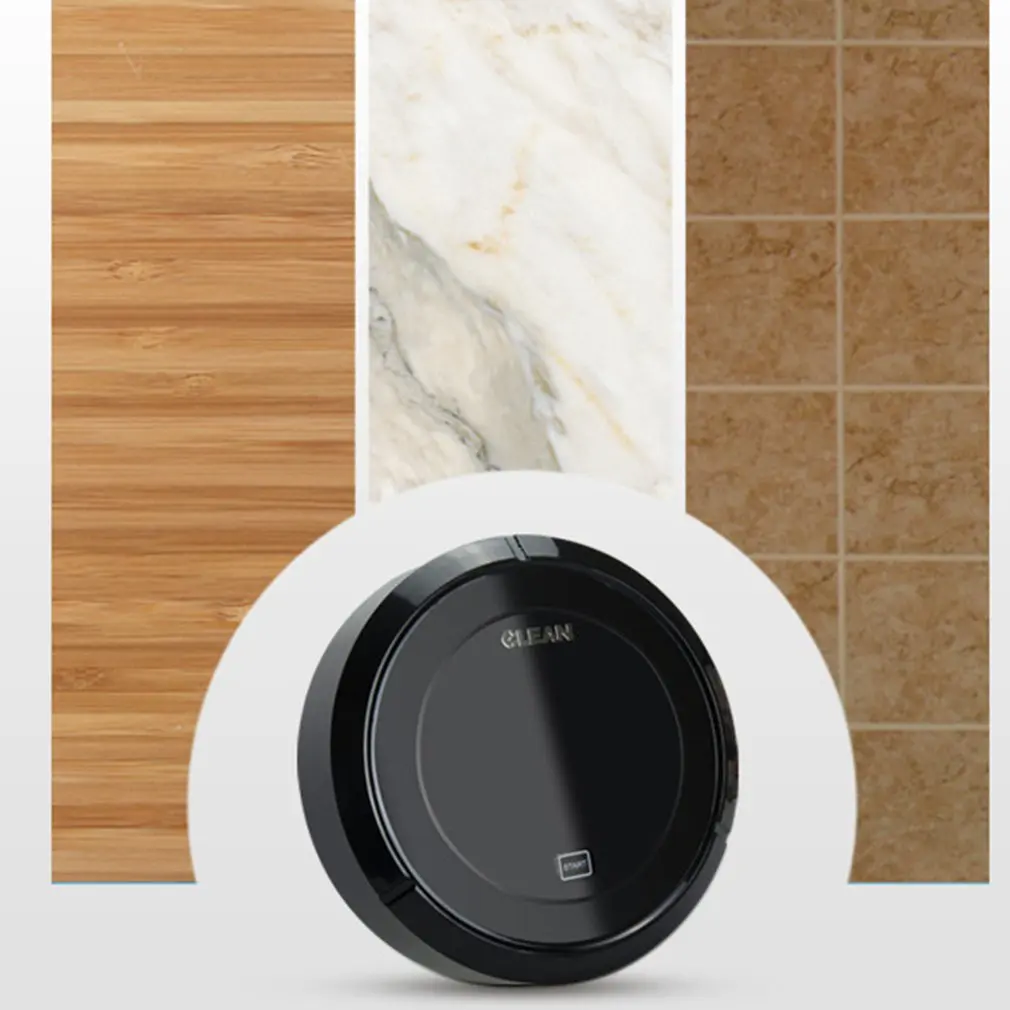 

Smart Vacuum Cleaner Robot With Strong Suction Super Quiet Design Ultra-Slim Body Touch Switch Lcd Display USB Rechargeable