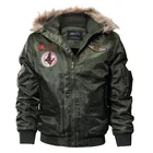 Зимняя куртка-бомбер, Мужская ветровка, толстая флисовая армейская мотоциклетная куртка в стиле милитари, мужская куртка-пилот, верхняя одежда, Размер 4XL