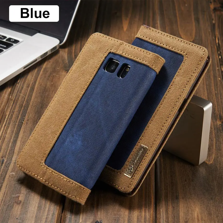 Модный джинсовый холщовый чехол-бумажник для samsung Note8 Note9, чехол с магнитной застежкой Чехол для Galaxy S6 S7 S8 S9 S10 Plus, чехол