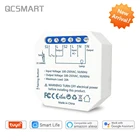 Настенный выключатель Google Home Alexa Tuya, выключатель для умного дома сделай сам светильник с дистанционным управлением, работает на 2 канала, 10 а, с ручным управлением