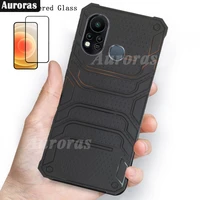 Auroras For Infinix Hot 11S Case Armor Cover Brushed Texture Soft TPU Silicone Cover For Infinix Hot 11S Free Tempered Glass
