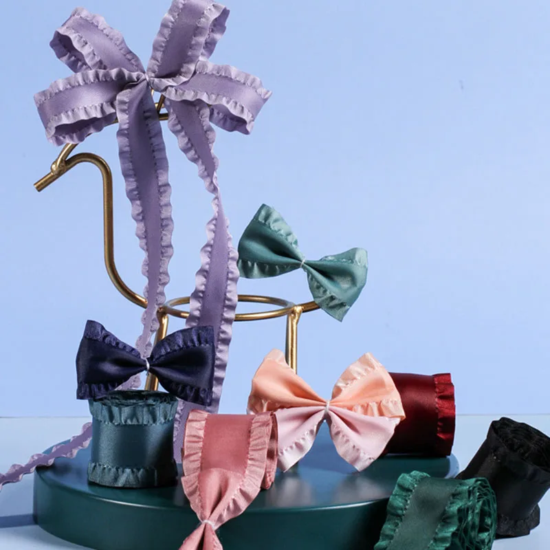 Лента для волос с оборками и двойным краем 50 ярдов|Ленты шитья| |