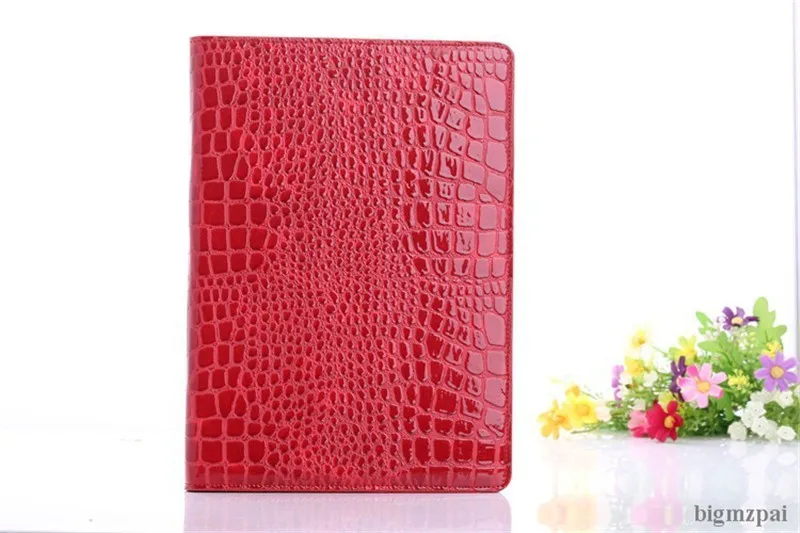 Чехол для планшета для iPad Air/Air 2, чехол с откидной крышкой из крокодиловой кожи, защитный чехол из искусственной кожи для Ipad 9,7, чехол+ пленка - Цвет: Red