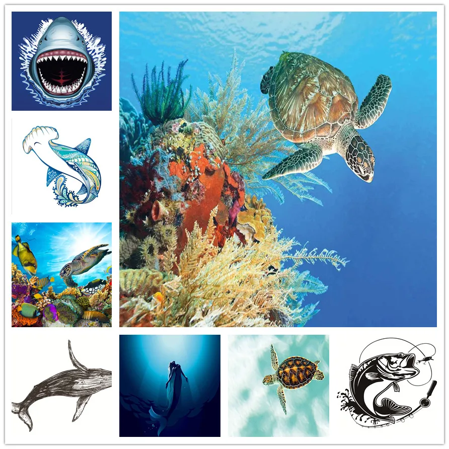 Алмазная мозаика вышивки крестом 5D &quotсделай сам&quot Морские животные вышивка