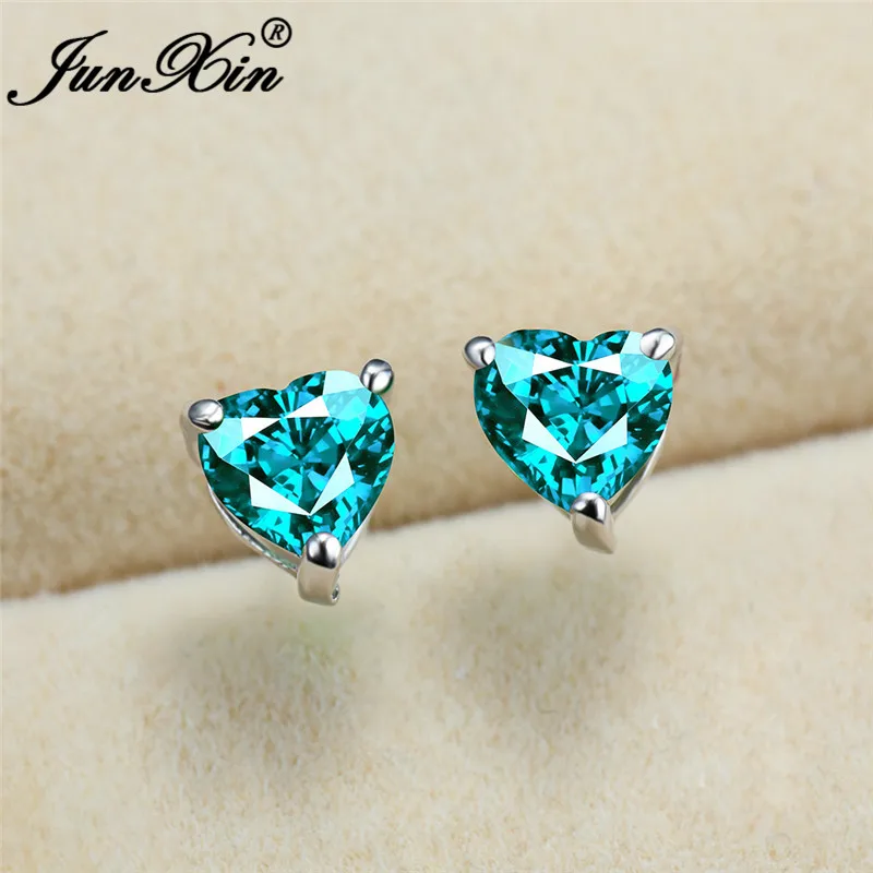 Женские маленькие серьги-гвоздики с кристаллами свадебные серьги белым золотым