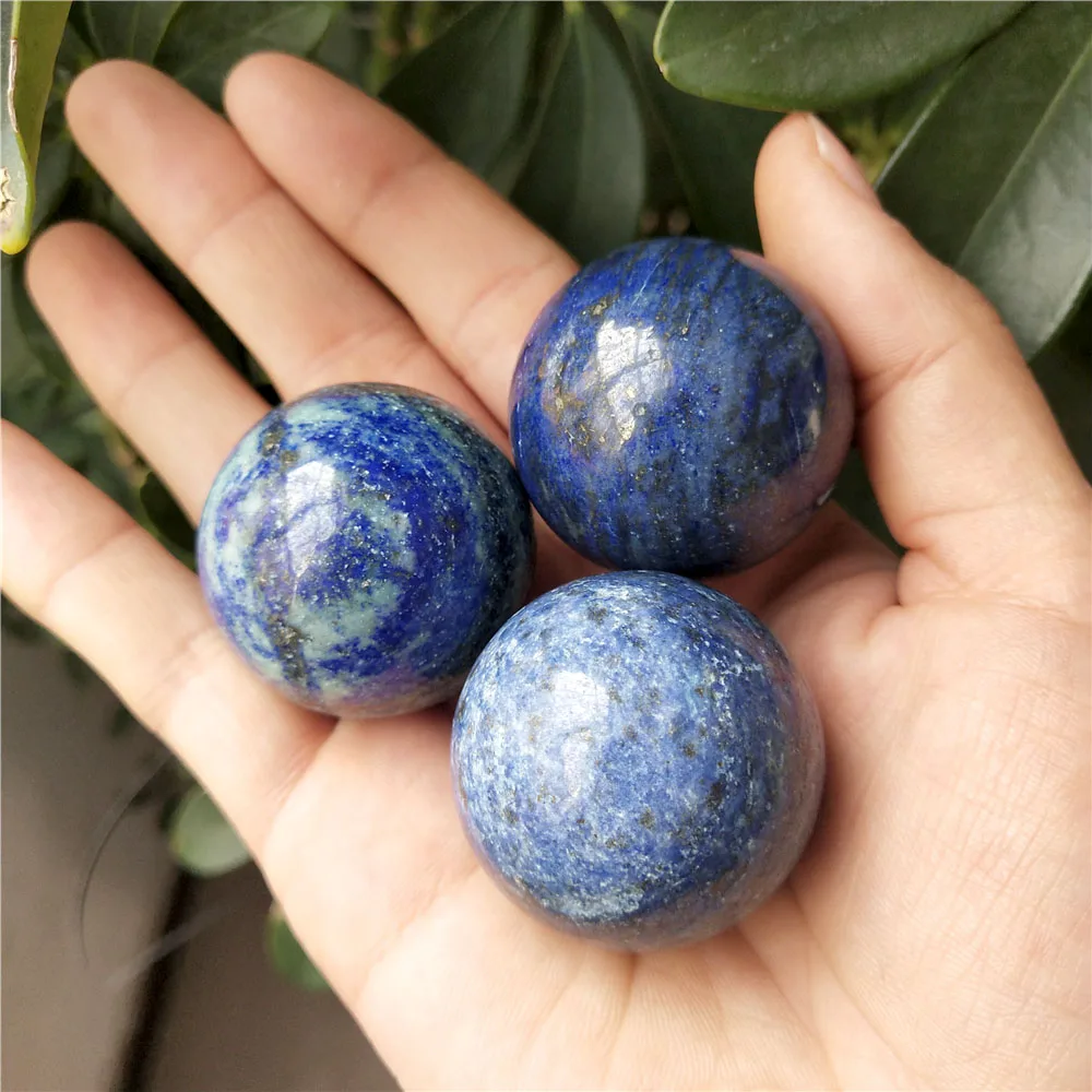 Натуральные лечебные лазурит шарики пальмы Хрустальная сфера для рукоделия