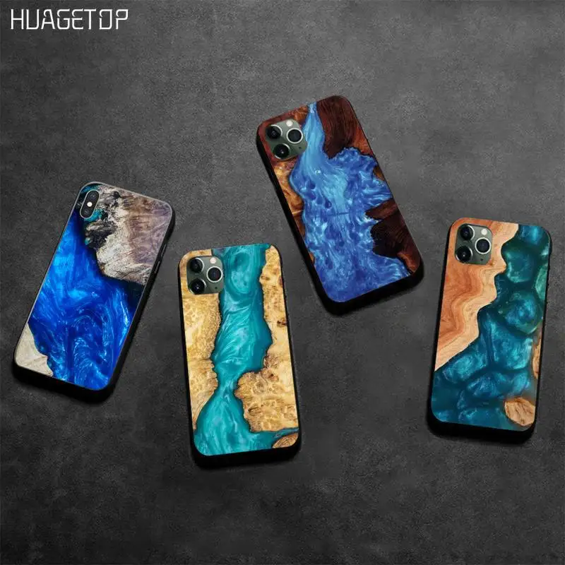 Полимерный деревянный мраморный Красочный мягкий чехол для телефона iphone 12 pro max 11