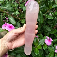 radian pink quartz Большая длина натуральный розовый кварц кристалл богиня палочка массаж удовольствие иони лечебный Жезл Рейки палочка витая черный обсидиан - Цвет: radian pink quartz