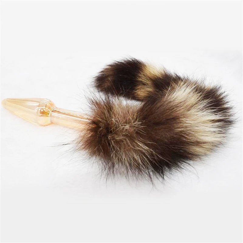 Glass Fox Tail Anal Plug In Adult Games Stainless steel Pleasure Bead Butt Stimulator Sex Products Flirt Toy For Women | Красота и