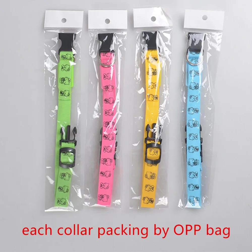 

Dogs Luminous Fluorescent Collar2.0cm Pet Supplies Dog Collar Night Safety LED Glow Dog Harness Cat Collar Glow In The Dark