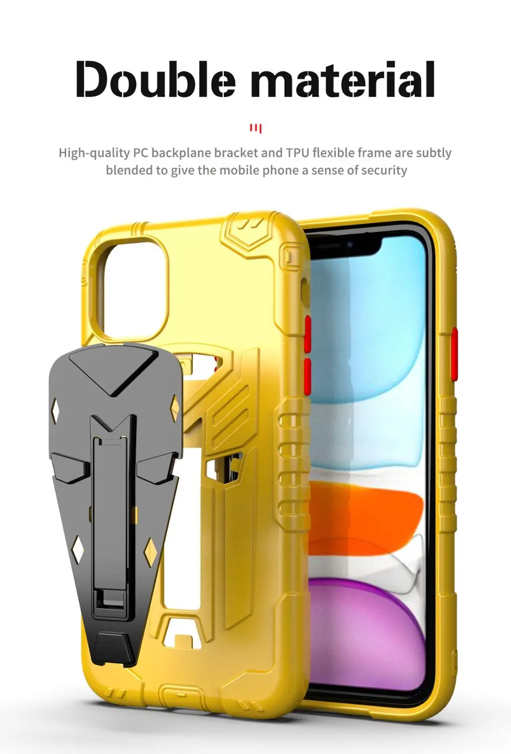Shockproof Armor phone Case For iphone 11 X XS pro max XR Anti-fall Phone Back Cover for 6 6S 7 8 Plus SE2 |