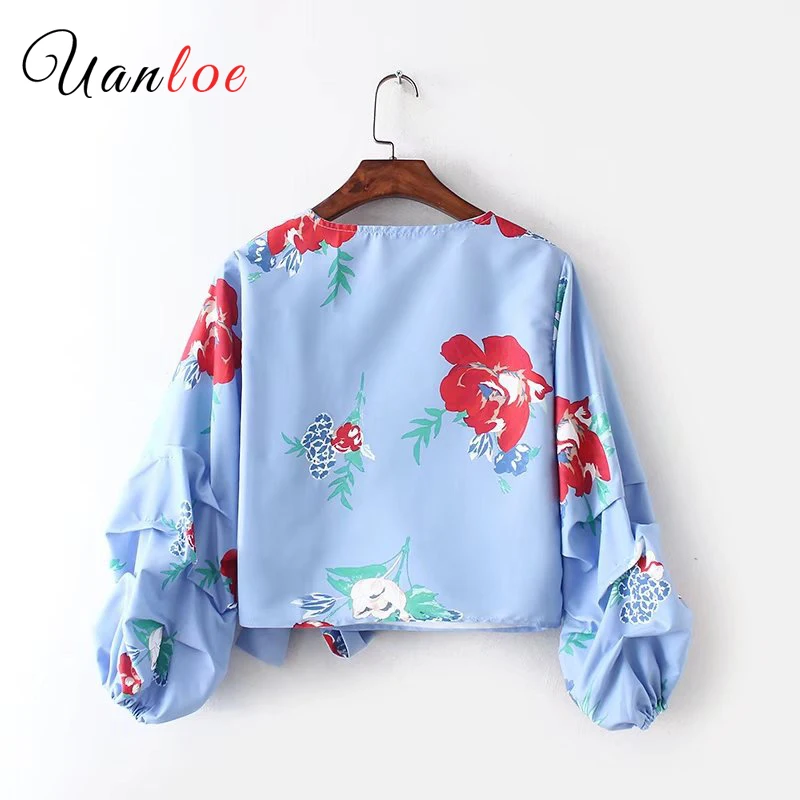 Женские пикантные укороченные топы с V-образным вырезом и цветочным принтом