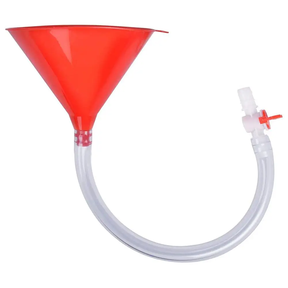 

Beer Bong Funnel With Valve Extra Long Kink Free Tube Keychain Tool Bottle Opener Premium Funnel For Beer Drinking Games College