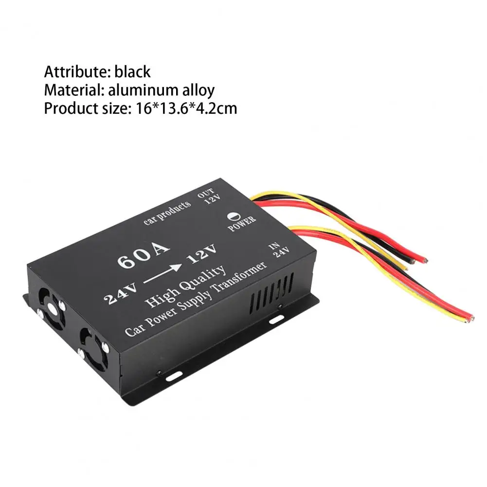 Step-down Transformer Stable Voltage Regulator Performance Specialize Durable Black 24V to 12V Power Converter for Truck | Автомобили и
