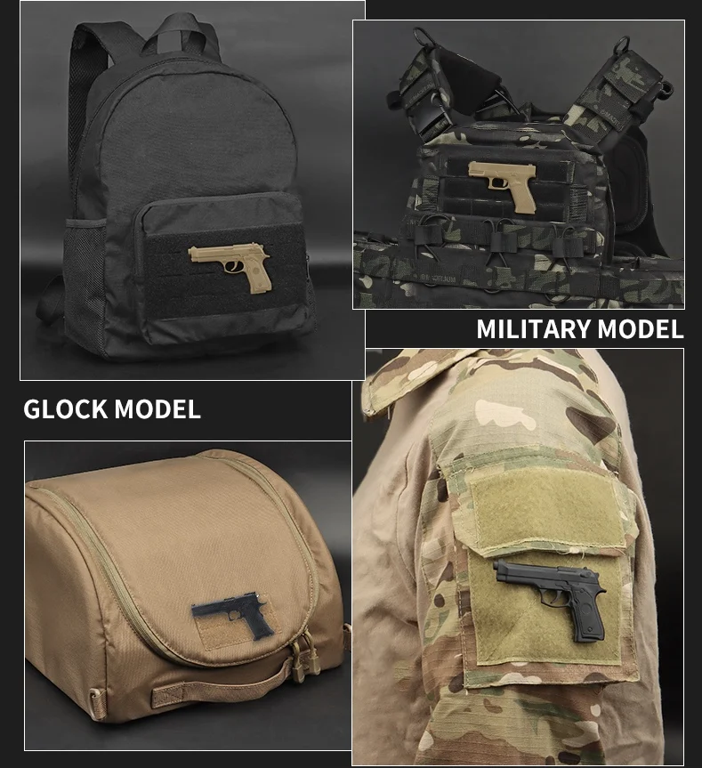 Тактический пистолет Glock M9 1911 92G TTA 3D нашивка военный декоративный нашивки для