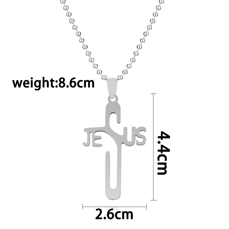 Цепочка с кулоном в виде Креста Иисуса для мужчин и женщин религиозное украшение
